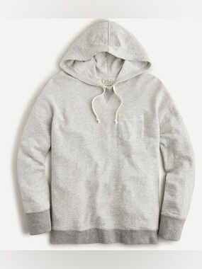 J.Crew - Women's Vintage Cotton Terry Relaxed Hoodie - Dark & Light Gray- Medium